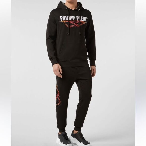 Phillip Plein Black Hoodie Men’s SweatSuit Jogger Set (Size Small) - Picture 1 of 15